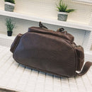 PU Leather Backpack Travel Camping Drawstring Bag School Bag Shoulder Pack Handbag