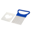 Stainless Steel onion Slicers Safe Fork Kitchen Tool Tomato Onion Vegetables Slicer Cutting Aid Holder Guide Slicing Vegetable Cutter