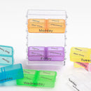KCASA KC-JS0703 Portable Pill Case Organizer Weekly Travel Medicine Box Tablets Case Holder
