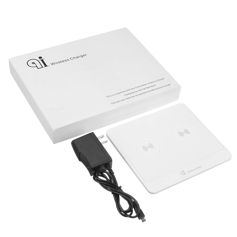 Dual Transmitter Qi Wireless Charger Dock Charging Pad Stand Station for Phone X Samsung S8
