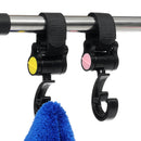 360 Rotatable Stroller Mommy Stroller Hanger 2 Pack Hook Diaper Bags Car Motorcycle Bike