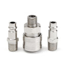 3pcs 1/4inch Male BSP Adapter Compressed Air Quick Coupling Hose