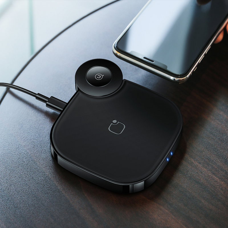 USAMS 10W 2 in 1 Fast Charging Wireless Charger Pad For iPhone X XR Max Apple Watch AirPod 2 Xiaomi Mi8 Mi9 S10