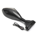 Motorcycle LED Turn Signal Rearview Mirrors For Honda/Kawasaki/SUZUKI/Yamaha