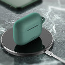 USAMS US-BH568 Pure Silicone Shockproof Earphone Storage Case with Keychain for Apple Airpods 3 Airpods Pro