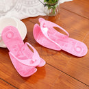 Women Candy Color Foldable Slippers Massage Clip Toe PVC Non-slip Beach Swimming Sandals Shoes