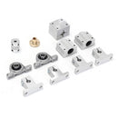 Machifit 13pcs 500mm CNC Parts Optical Axis Guide Bearing Housings Aluminum Rail Shaft Support Screws Set