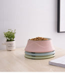 Pet Double Bowls Thickened Stainless Steel Cat Dog Drinking Bowl Pet Feeders
