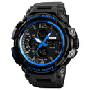 SKMEI 1343 Digital Watch Dual Display Chronograph 3 Time Waterproof Alarm Digital Quartz Wrist Watch