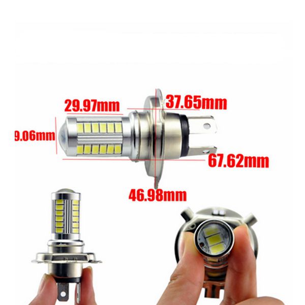H4 5630 SMD 33 LEDs 6000K 18W Motorcycle Car Auto Fog light Front Daytime Running Light