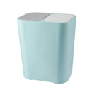 2 Compartments Trash Can Recycle Waste Bins with Push Button For Office Home Bathroom Kitchen