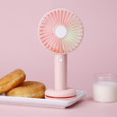 Loskii HF-202 Portable Desktop Handheld Doughnut Design Base LED Night Fan