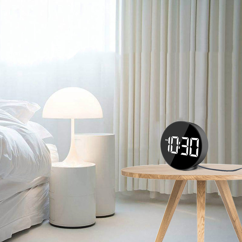 FanJu 3209 Digital Alarm Clock LED Voice Control Night Mode Large Time Temperature Home Decor Table Clock Wake Up Light