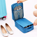 Nylon Shoe Storage Bag Double Layer Waterproof Portable Folding Pouch Case Organizer