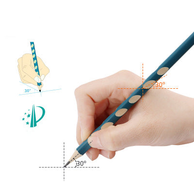 Hole pen student creative sketch hb pencil child writing correction pen triangle 2b pencil