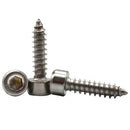 Suleve M5SH9 50Pcs M5 304 Stainless Steel Hex Socket Cylinder Cap Head Self Tapping Screw Wood Screws Speaker Screws Optional Length