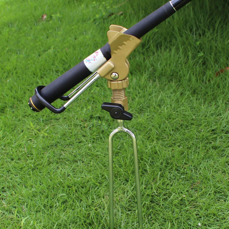 ZANLURE Stainless Steel Fishing Rod Tackle Metal Holder Adjustable Handle Support Stand