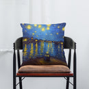 Abstract Starry Oil Painting Cotton Linen Pillow Case Waist Cushion Cover Bags Home Car Deco