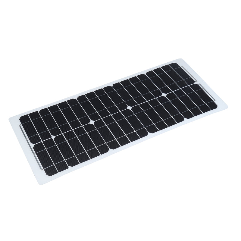 30W 12V Solar Power Panel Monocrystalline Silicon Semi-flexible Home Electricity