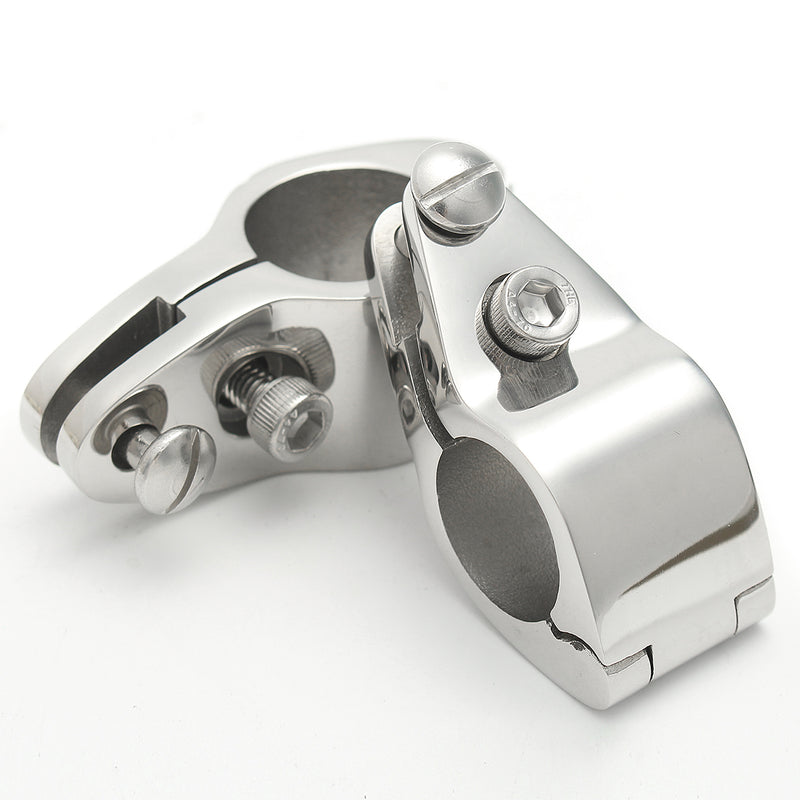 316 Stainless Steel Mount Hinge Fittings Boat Bimini Top Hinged Jaw Slide Marine Hardware