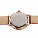 SINOBI 6556 Crystal Case Butterfly Women Leather Strap Ladies Dress Quartz Watch