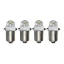 4PCS P13.5S LED Flashlight Replacement Bulb 0.5W 100LM Torch Work Light Lamp Pure White DC 6V