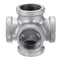 1/2" 3/4" 1" 5 Way Pipe Fitting Malleable Iron Galvanized Outlet Cross Female Tube Connector