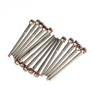 18Pcs Dental Stainless Mandrels Holder Tools Polishing Shank Mandrel Burs 2.35mm