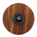 12" Luminous Wall Clock Quartz Wooden Silent Non Ticking Dark Home Room Decor