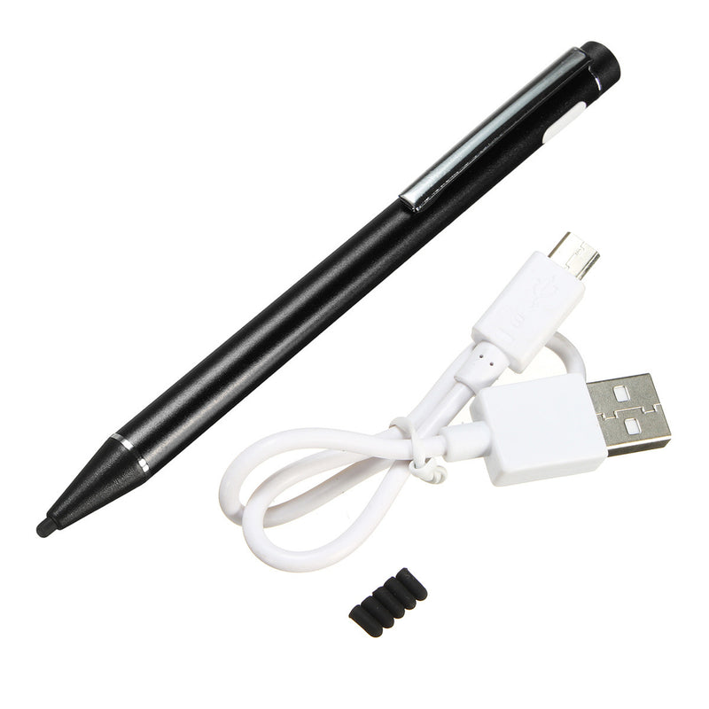 Rechargeable 2.3mm Capacitive Active Touch Stylus Drawing Pen with 4Pcs Pen Tip