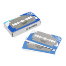 Stainless Steel Handle Straight Edge Barber Razor Folding Shaving Knife&10 Blade