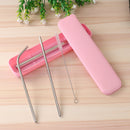 215cm Long Drinking Straws Set of 4 Straw Cleaning Brush Reusable Drinking Straws with Box