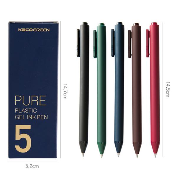 Kaco Soft Plastic Boxed 0.5mm Gel Pen Press Boxed Signature Pen Writing Supplies In Office