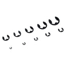 120PCS 1.5-10mm Black Manganese Steel E-shaped Circlip Snap Ring Plier Opening Ring