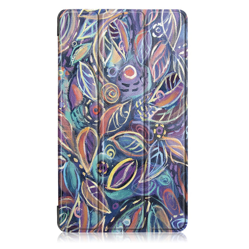 Tri Fold Colourful leaf Case Cover For 8 Inch Huawei Honor Waterplay Tablet