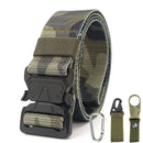 Xmund XD-TB3 125cm Men's 1000D Nylon Belt Metal Buckle Quick Release Tactical Belts With Carabiner Eagle Mouth Buckle Beverage Hanging Belt