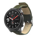 Bakeey 22MM Canvas+Leather Watch Band for Amazfit 47MM GTR Smart Watch