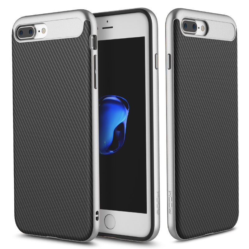 Rock Carbon Fiber Texture TPU PC Case For iPhone 7 Plus/8 Plus