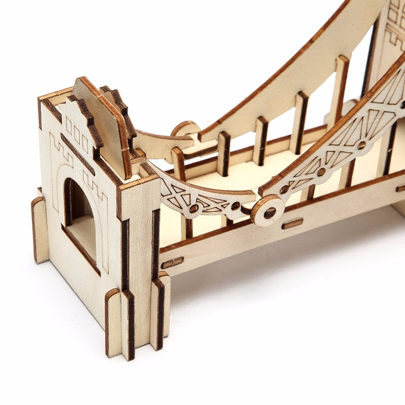 3D Jigsaw London Tower Bridge Woodcraft Assembly Handicraft Home Decor DIY Model Puzzle IQ Challenger