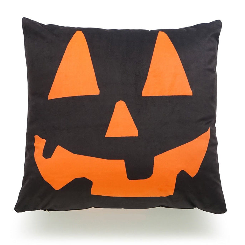 Halloween Pumpkin Bat Owl Pattern Pillowcase Cotton Linen Throw Pillow Cushion Cover Seat Hom