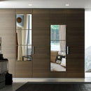 Honana BX-190 Mirror 3D Acrylic Silver Wall Sticker Decal Bathroom DIY Square Mirror Sticker