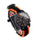 IPRee 7 In 1 EDC Survival Compasss Bracelet Watch 3ATM Waterproof Emergency Paracord Wristband
