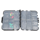ZANLURE 150PCS Fishing Accessories Kits Jig Head Hooks Sinker Swivels Snap Beads Tackle With Box