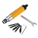 Drillpro Wood Carving Chisel with 5 Carving Blades and Rotary Shaft for Woodworking Carving Machine Tool