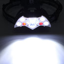 Elfeland 2701-9 4000LM 7*T6 2*Red LED Headlamp with 2*18650 Battery 5 Modes Outdoor Lamp USB Interface