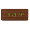 USB Sound Control Wooden Qi Wireless Phone Charger Dock Digital LED Alarm Clock