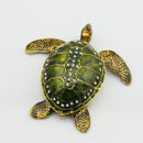 Turtle Metal Jewelry Box Trinket Case Crystal Storage Organizer Birthday Gift