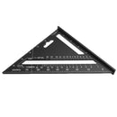 Drillpro 7Inch/12Inch Triangular Measuring Ruler Aluminum Alloy Metric/Imperial Triangle Angle Protractor