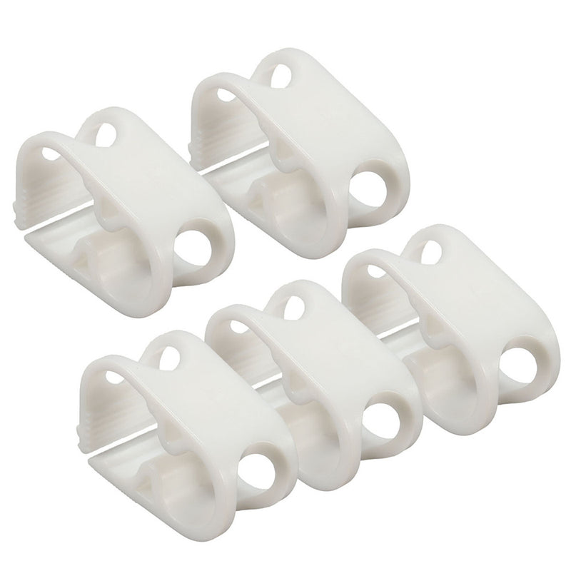 5pcs Plastic Pinch Clamp Siphon Hose Flow Control Valve Tube Clamp Medium White/Black 7.5 MM