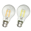 A60 B22 4W White Warm White COB LED Filament Retro Edison Bulbs AC 220V